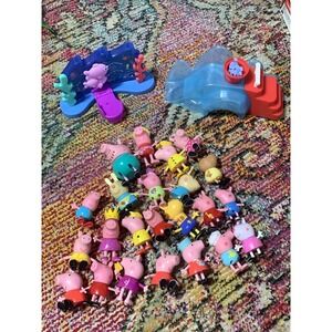 Peppa Pig Figure lot set Rainy Day Family Set Danny Madame Gazelle Pedro Emily++